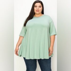 Women's Mint Green Tunic Top